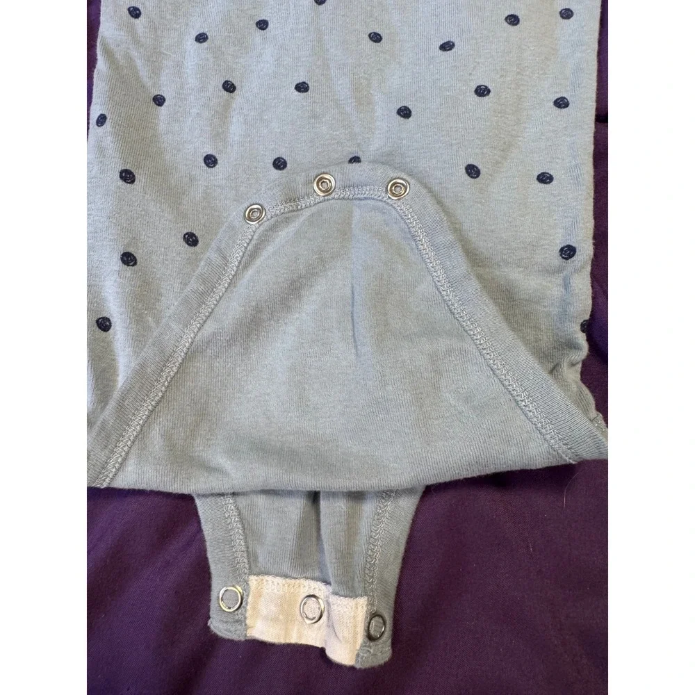 Carters Simple Joys Baby Bodysuit Set 2pk Blue Polka Dot Ivory Horse 24M
